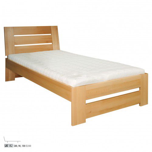 Drewmax Jednolôžková posteľ - masív LK182 | 90 cm buk Morenie: Rustikal