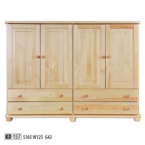 Drewmax Komoda - masív KD157 / borovica Morenie: Orech Drewmax Komoda - masív KD157 / borovica Morenie: Orech