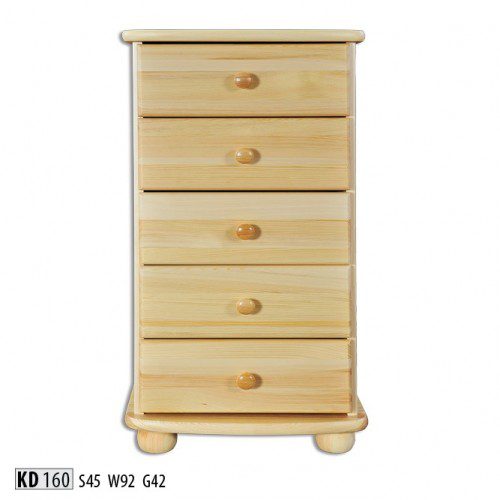 Drewmax Komoda - masív KD160 / borovica Morenie: Gray Drewmax Komoda - masív KD160 / borovica Morenie: Gray
