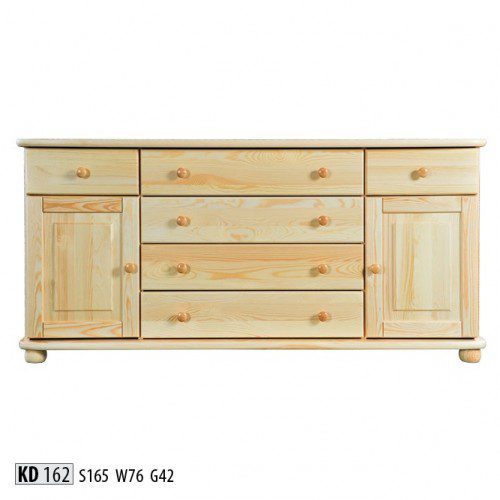 Drewmax Komoda - masív KD162 / borovica Morenie: Gray Drewmax Komoda - masív KD162 / borovica Morenie: Gray