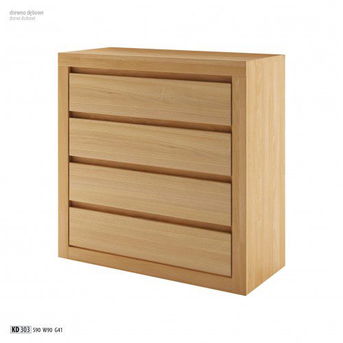 Drewmax Komoda - masív KD303 / dub Farba: Dub brendy Drewmax Komoda - masív KD303 / dub Farba: Dub brendy