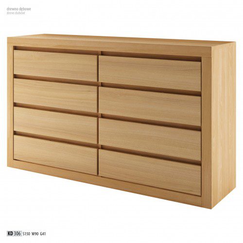 Drewmax Komoda - masív KD306 / dub Farba: Dub prírodný Drewmax Komoda - masív KD306 / dub Farba: Dub prírodný