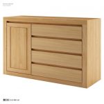 Drewmax Komoda - masív KD308 / dub Farba: Dub bielený