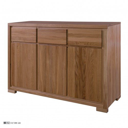 Drewmax Komoda - masív KD352 / dub Farba: Dub prírodný Drewmax Komoda - masív KD352 / dub Farba: Dub prírodný