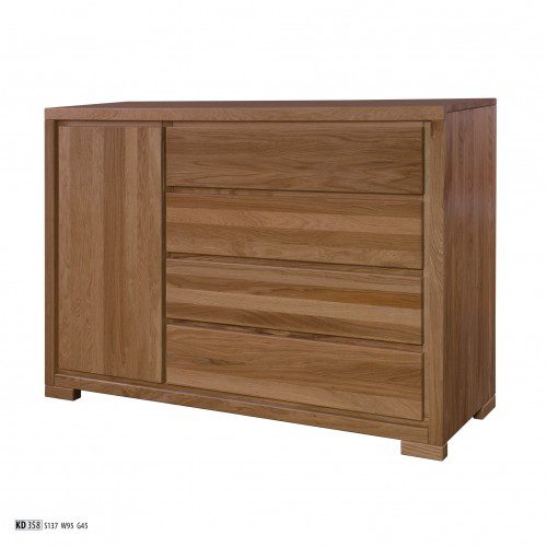 Drewmax Komoda - masív KD358 / dub Farba: Dub brendy Drewmax Komoda - masív KD358 / dub Farba: Dub brendy