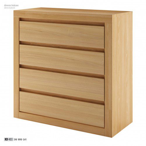 Drewmax Komoda - masív KD403 / buk Morenie: Gray Drewmax Komoda - masív KD403 / buk Morenie: Gray