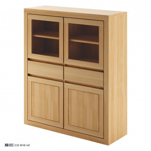 Drewmax Komoda - masív KD405 / buk Morenie: Gray Drewmax Komoda - masív KD405 / buk Morenie: Gray
