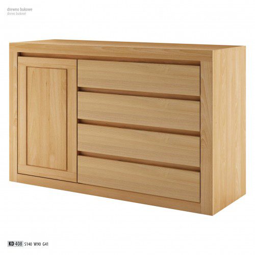 Drewmax Komoda - masív KD408 / buk Morenie: Rustikal Drewmax Komoda - masív KD408 / buk Morenie: Rustikal