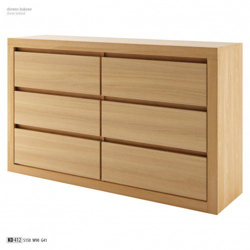 Drewmax Komoda - masív KD412 / buk Morenie: Lausane Drewmax Komoda - masív KD412 / buk Morenie: Lausane