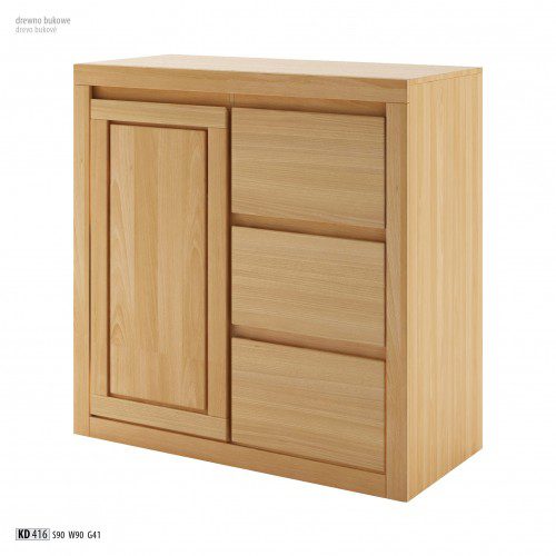 Drewmax Komoda - masív KD416 / buk Morenie: Koniak Drewmax Komoda - masív KD416 / buk Morenie: Koniak