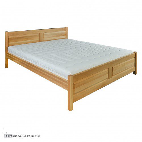 Drewmax Manželská posteľ - masív LK109 | 200 cm buk Morenie: Orech Drewmax Manželská posteľ - masív LK109 | 200 cm buk Morenie: Orech