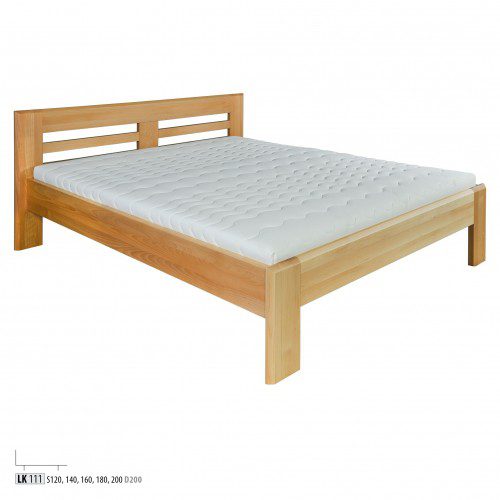 Drewmax Manželská posteľ - masív LK111 | 200 cm buk Morenie: Koniak Drewmax Manželská posteľ - masív LK111 | 200 cm buk Morenie: Koniak