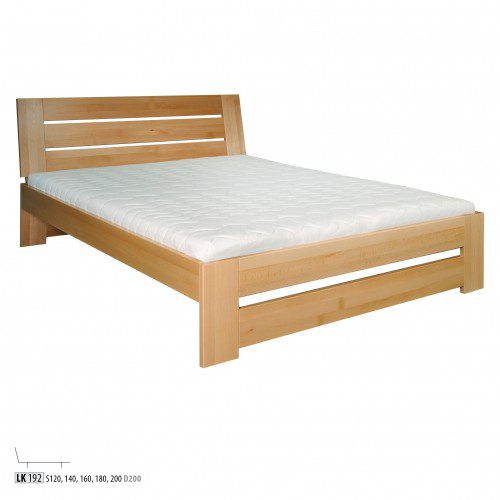 Drewmax Manželská posteľ - masív LK192 | 140 cm buk Morenie: Cherry Drewmax Manželská posteľ - masív LK192 | 140 cm buk Morenie: Cherry