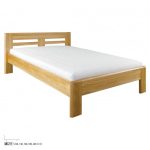 Drewmax Manželská posteľ - masív LK211 | 200 cm dub Farba: Dub brendy