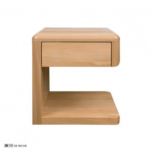 Drewmax Nočný stolík - masív SN119 / buk Morenie: Gray