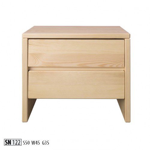Drewmax Nočný stolík - masív SN122 / borovica Morenie: Orech