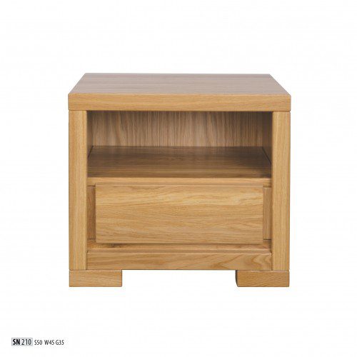 Drewmax Nočný stolík - masív SN210 / dub Farba: Dub brendy Drewmax Nočný stolík - masív SN210 / dub Farba: Dub brendy