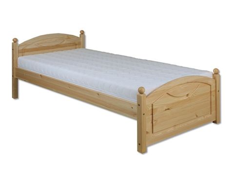 Drewmax Posteľ - masív LK126 | 100 cm borovica Morenie: Dub Drewmax Posteľ - masív LK126 | 100 cm borovica Morenie: Dub