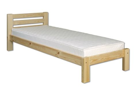 Drewmax Posteľ - masív LK127 | 100 cm borovica Morenie: Dub Drewmax Posteľ - masív LK127 | 100 cm borovica Morenie: Dub