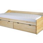 Drewmax Posteľ - masív LK130 | borovica Morenie: Orech