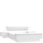 Forte Manželská posteľ STARLET WHITE | STWL163 Prevedenie: Manželská posteľ