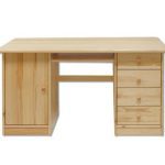 Písací stôl - masív BR115 | borovica Morenie: Orech