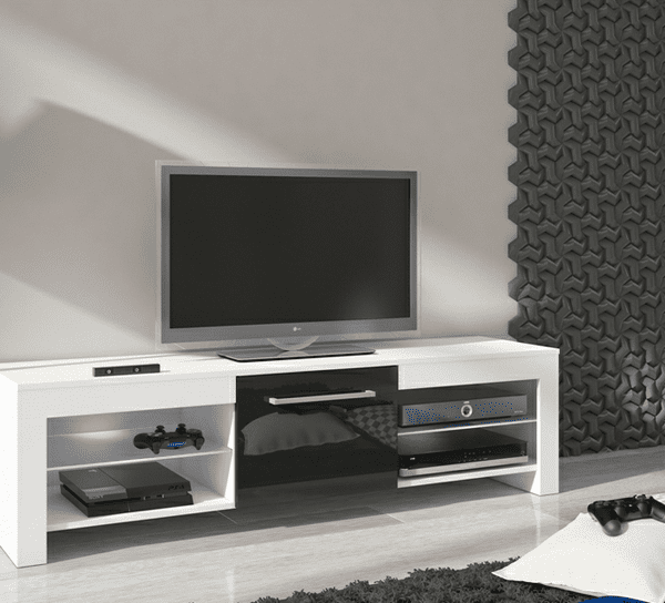 WIP TV STOLÍK FLEX Farba: biely lesk / biela
