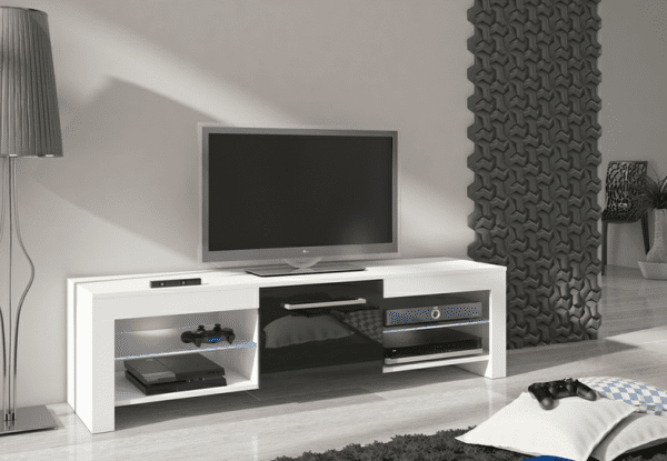 WIP TV STOLÍK FLEX Farba: biely lesk / biela WIP TV STOLÍK FLEX Farba: biely lesk / biela
