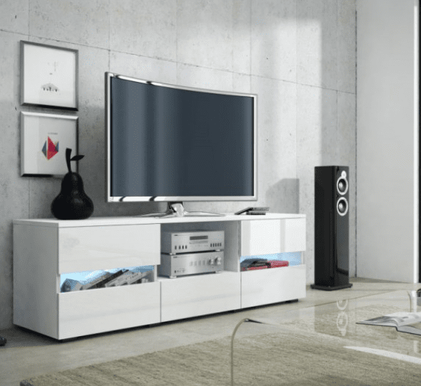WIP TV stolík GLOBAL 2 Farba: biela/čierny lesk