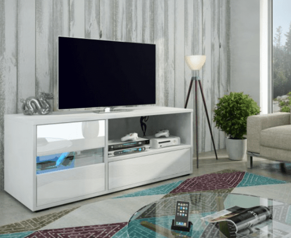 WIP TV stolík Global Farba: biela/čierny lesk