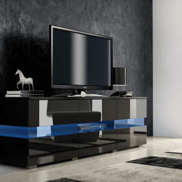WIP TV stolík INTER Farba: Biela / biely lesk