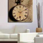 Dekoratívne nástenné hodiny Clocko hnedé