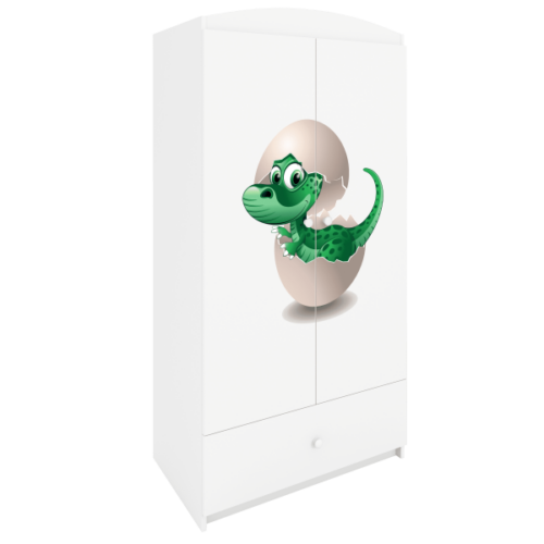 Detská skriňa Babydreams 90 cm dinosaurus biela Detská skriňa Babydreams 90 cm dinosaurus biela