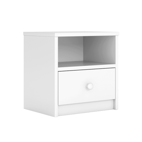 Detský nočný stolík Babydreams 40 cm biely
