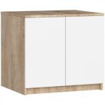 Nadstavec na skriňu Star 60 cm biely/dub sonoma mat