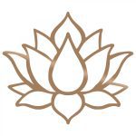 Nástenná kovová dekorácia Lotus 50x43 cm meď