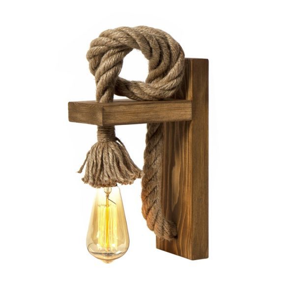 Nástenná lampa Ahsap II jedľa