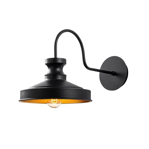 Nástenná lampa Berceste III čierna