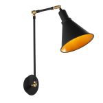 Nástenná lampa Berceste V čierna
