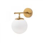 Nástenná lampa Roe zlatá/biela