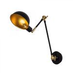 Nástenná lampa Sivani čierna/zlatá
