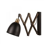 Nástenná lampa Vara čierna/mosadz