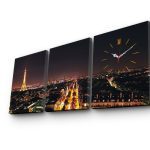 Nástenné hodiny Paríž 96x40 cm viacfarebné