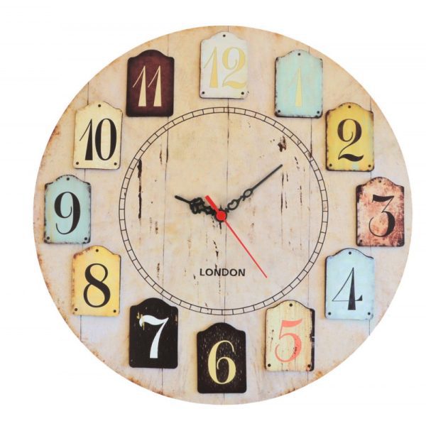 Nástenné hodiny Retro 40 cm viacfarebné