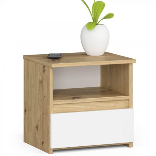 Nočný stolík CL1 40 cm dub artisan/biely Nočný stolík CL1 40 cm dub artisan/biely