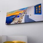 Obraz s LED osvětlením SANTORINI 30 x 90 cm