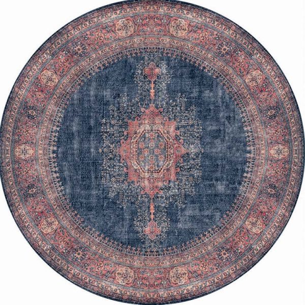 Okrúhly koberec Blues Chenille 150 cm modrý