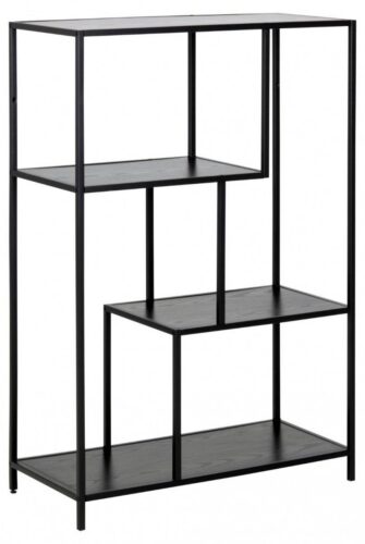 Regál Seaford 77x114 cm čierny Regál Seaford 77x114 cm čierny