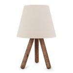 Stolná lampa Bechos 33 cm biela/hnedá