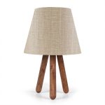 Stolná lampa Bechos 33 cm orech/hnedá